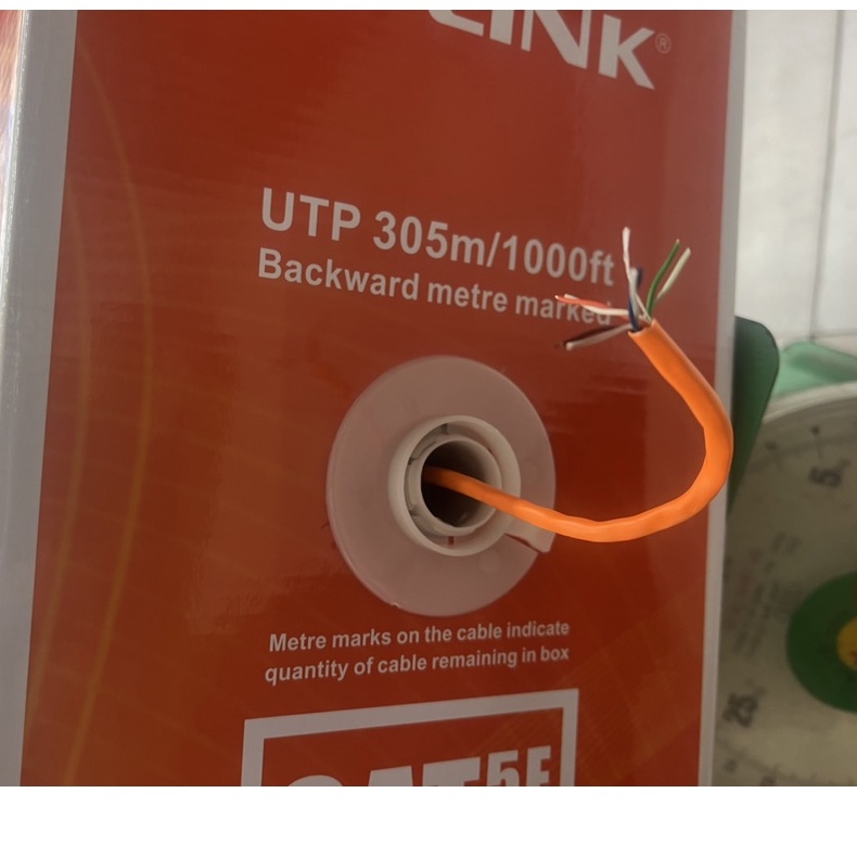 Cuộn dây cáp mạng LB-LINK Cat5e UTP CCA 305m  ,Lõi Hợp Kim Nhôm Bọc Đồng, FULL VAT