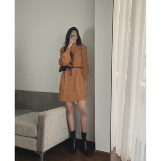 váy len lệch vai 9335