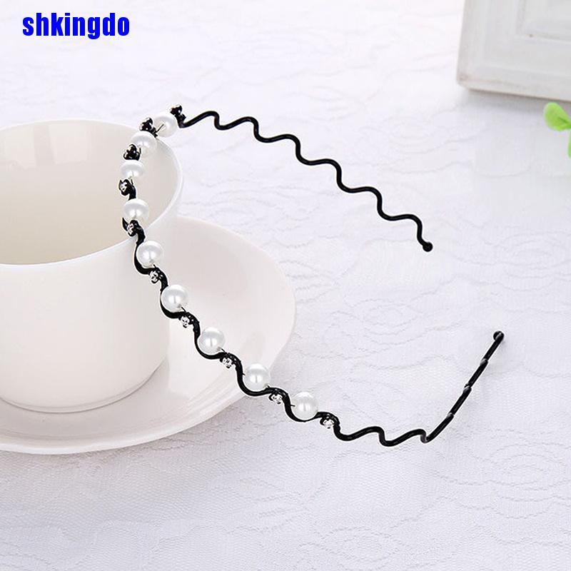 Cài tóc kim loại đính ngọc trai giả màu vàng thời trang cho nữ