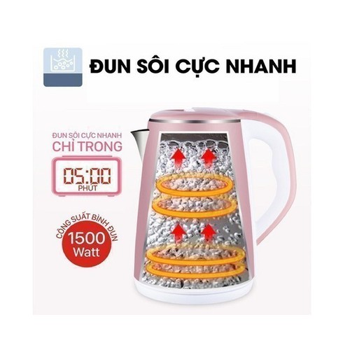 Ấm Siêu Tốc JipLai Thái Lan 2.5L Cao Cấp