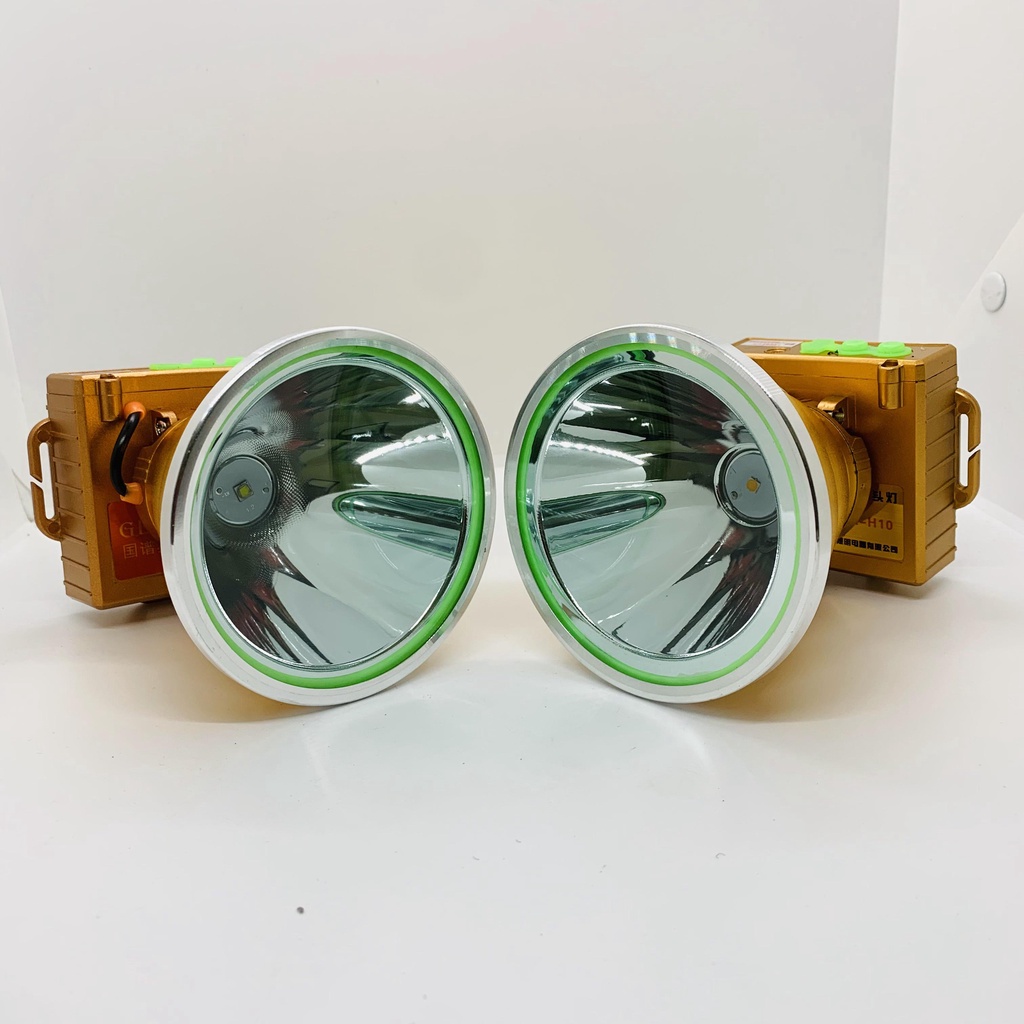 Đèn pin đội đầu siêu sáng, đèn đeo đầu GPX H10 có 2 công tắc phản quang chóa 10cm