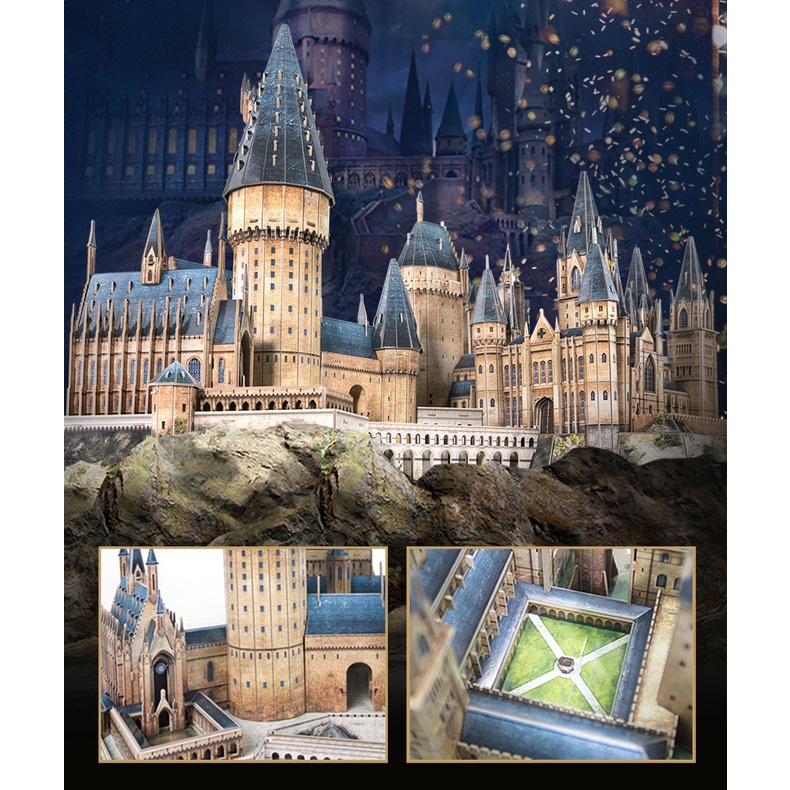Mô hình lắp ghép CubicFun 3D Harry Potter - Lâu đài Hogwarts - Tàu tốc hành Hogwarts
