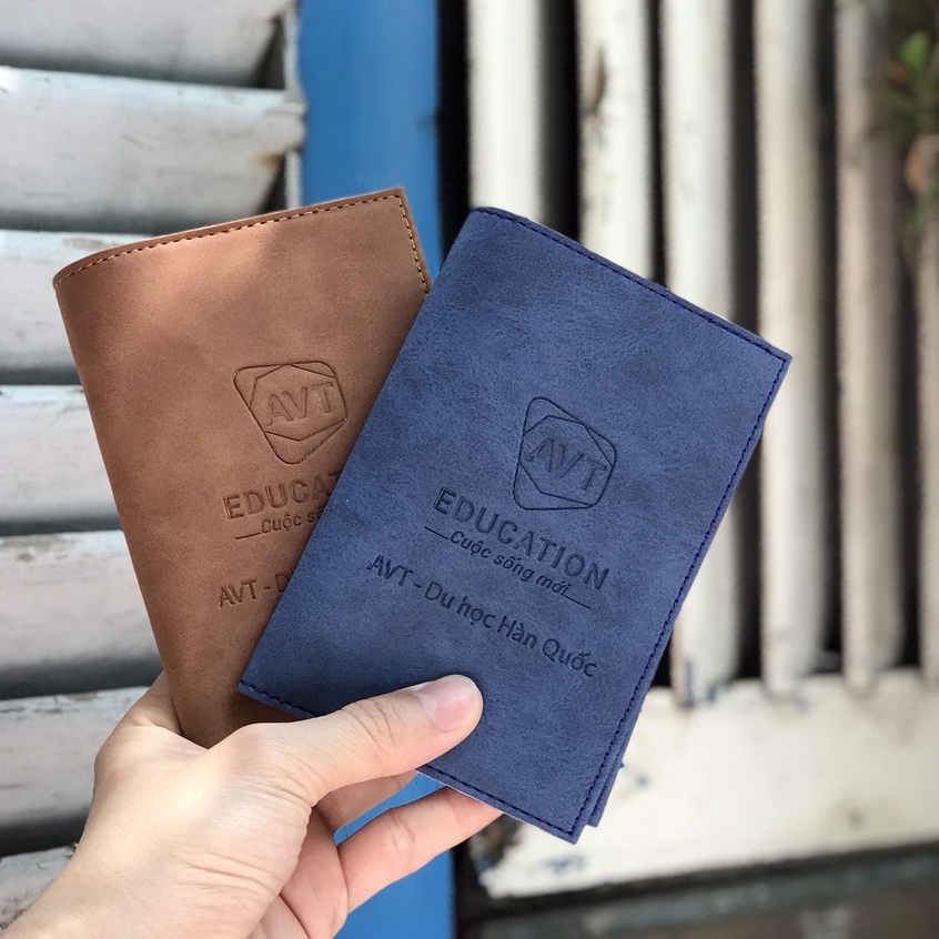 Ví bọc passport handmade Xám Retro + hơn 20 màu khác