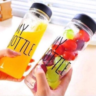 Bình nước chai thuỷ tinh binh thuy tinh detox xinh xinh
