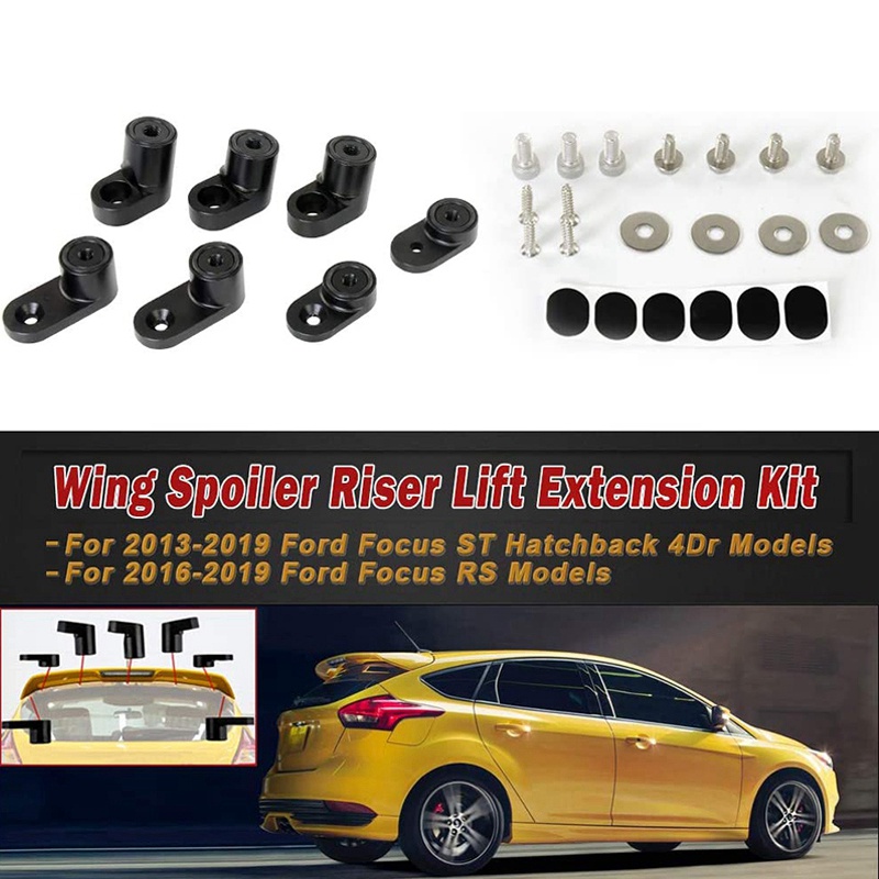 Bộ Cánh Gió Phía Sau Xe Hơi Màu Đen Cho Ford Focus ST Hatchback 4Dr 2013-2019 - RS 2016-2019