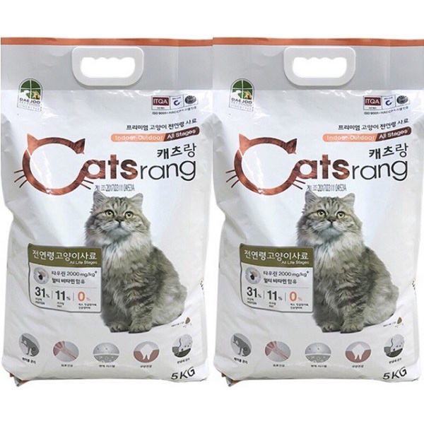[Mã PET50 giảm 10% - tối đa 50K đơn 250K] [ HOT ] Thức ăn Catsrang Hàn Quốc cho mèo mọi lứa tuổi nhiều dinh dưỡng 5kg