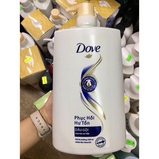 Bộ sản phẩm Dove Phục Hồi Hư Tổn dầu gội 1,4L