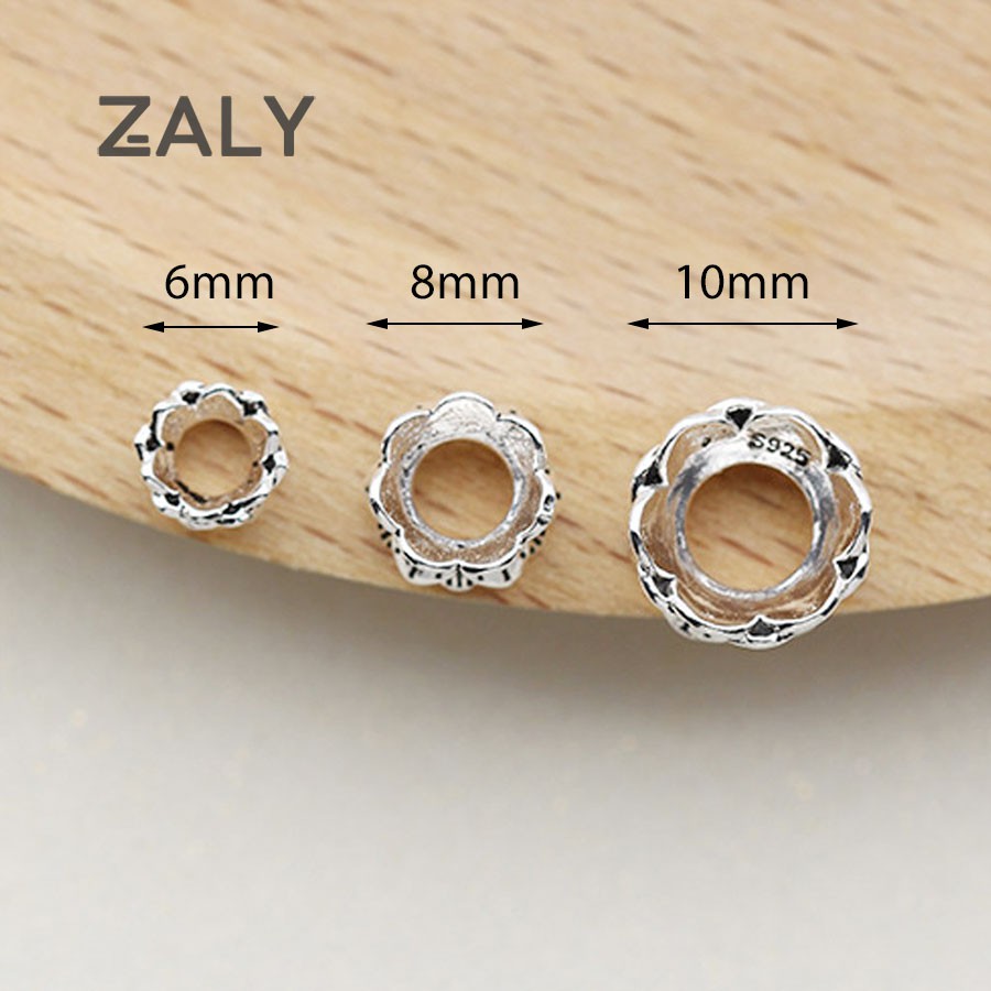 Charm bạc chặn đài hoa sen đôi CC23 zaly - Bạc 925