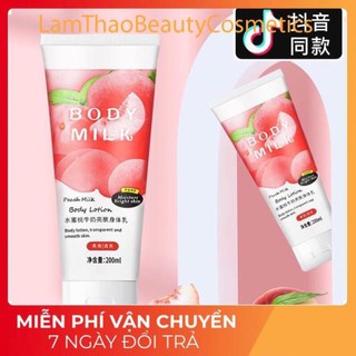 [FreeShip] Dưỡng Ẩm, Dưỡng thể trắng da mềm mịn hương quả đào - Nội địa trung Body Lotion