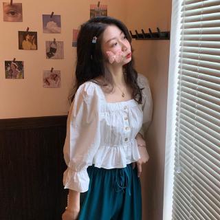Áo thun nữ dài tay cổ vuông thời trang