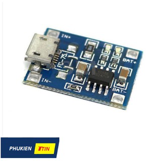 Mạch sạc pin chuyên dụng dòng 1A, nhỏ gọn có led báo sạc báo đầy, có khả năng tự ngắt