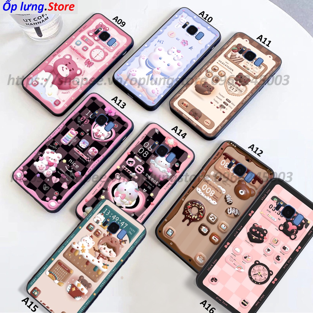 Ốp lưng samsung S8/ S8 Plus/ S8+ in hình 3D gấu,thỏ cute dễ thương