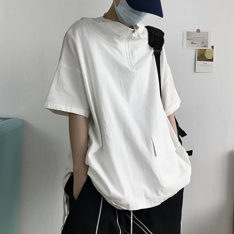 Áo Hoodie Khóa Kéo Màu Sắc Đơn Giản Thời Trang Dành Cho Nam
