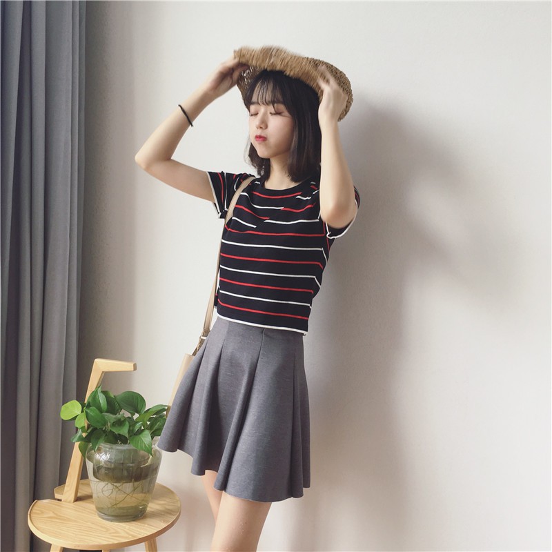 [SẴN] Áo croptop len tay ngắn Ulzzang Quảng Châu ALC20 | BigBuy360 - bigbuy360.vn