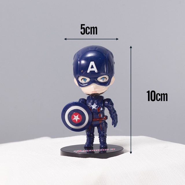 Mô Hình Nhân Vật Người Nhện/Người Sắt Trong Phim The Marvel Avengers Trang Trí Bánh Kem