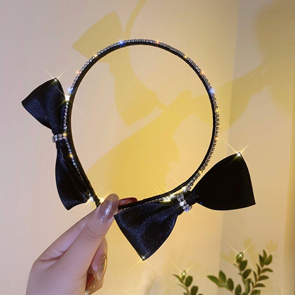 NICKOLAS Băng Đô Cài Tóc Hình Nơ Đính Đá Cho Nữ