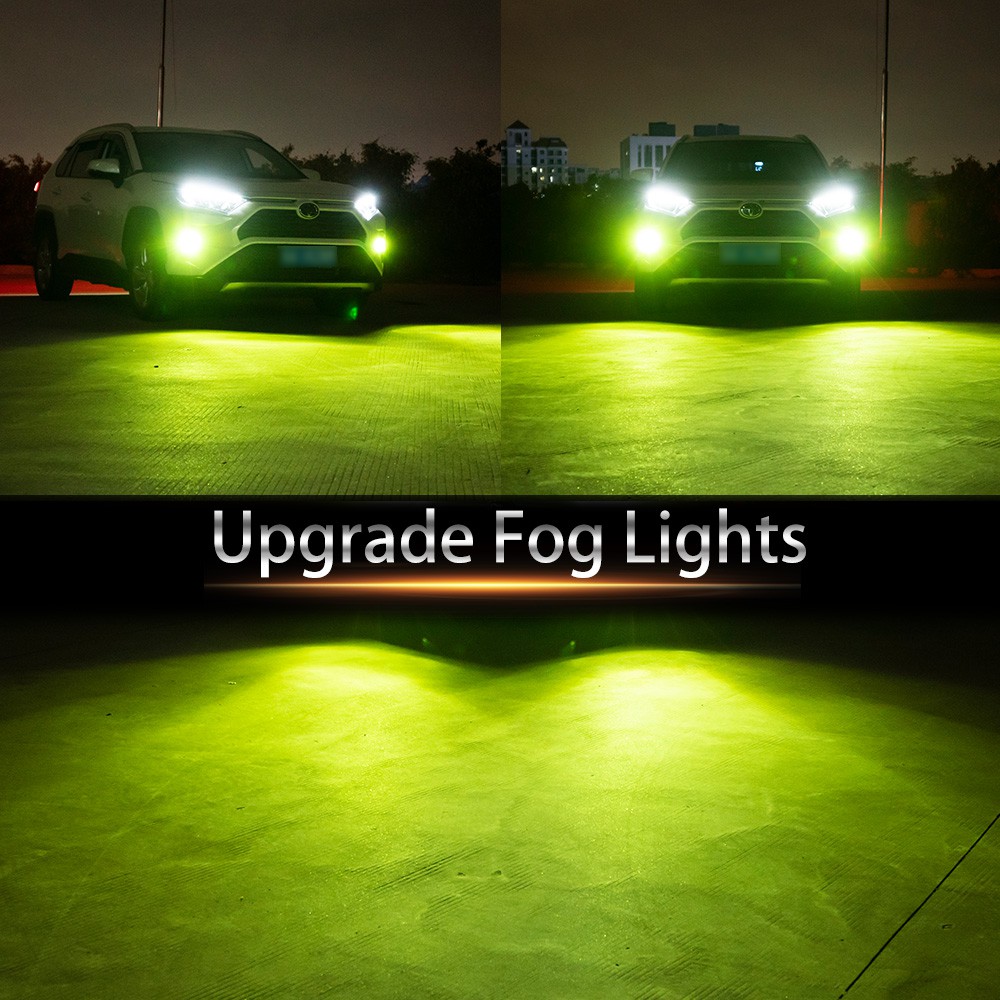 Đèn Pha Xe Hơi LED Gầm Sương H11 9005 9006 5202 P13W 880 881 H27 Màu xanh chanh 60W 6000LM