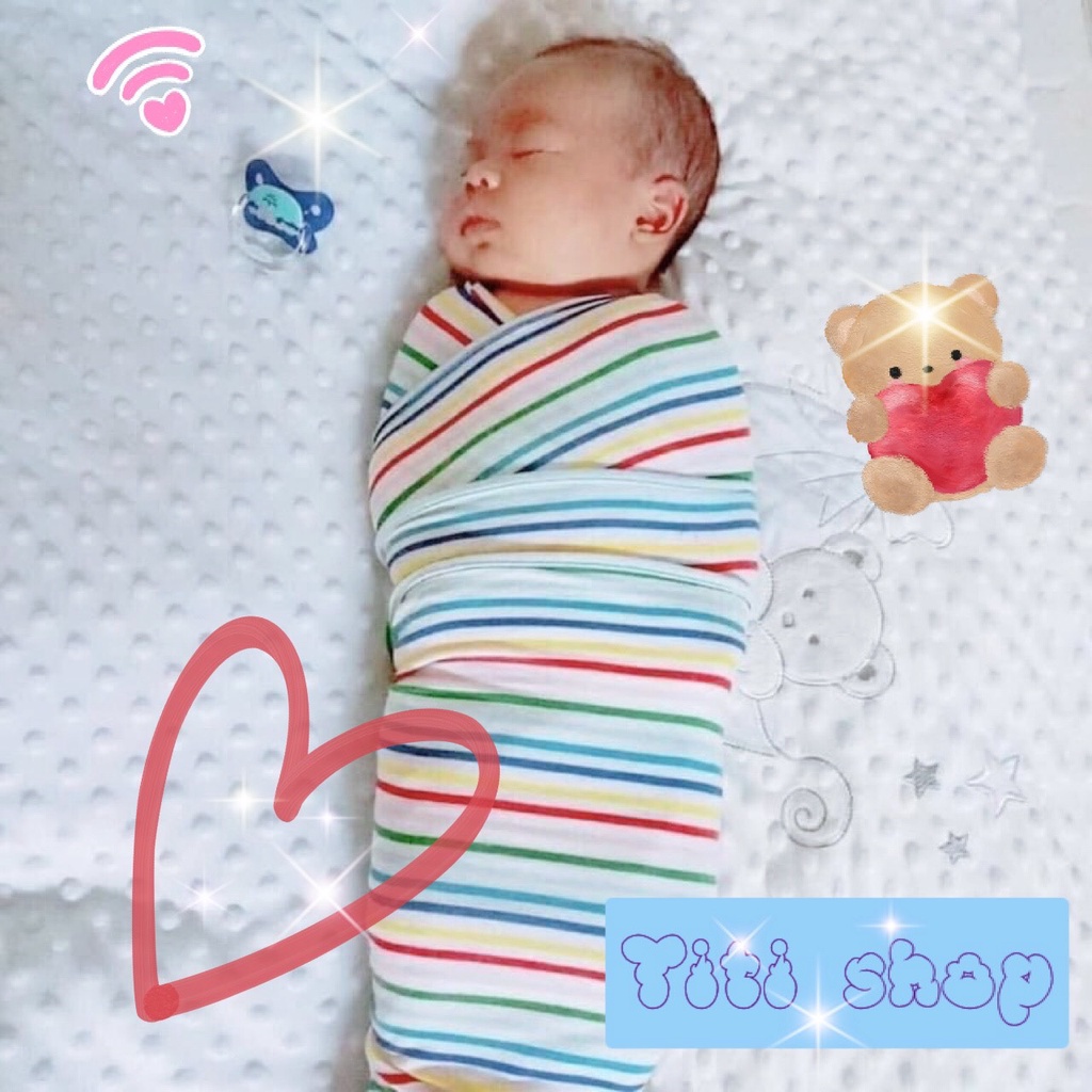 Quấn Chũn Cocoon Cho Bé Sơ Sinh Giúp Ngủ Ngon Giảm Giật Mình, Quấy Khóc Co Dãn 4 Chiều