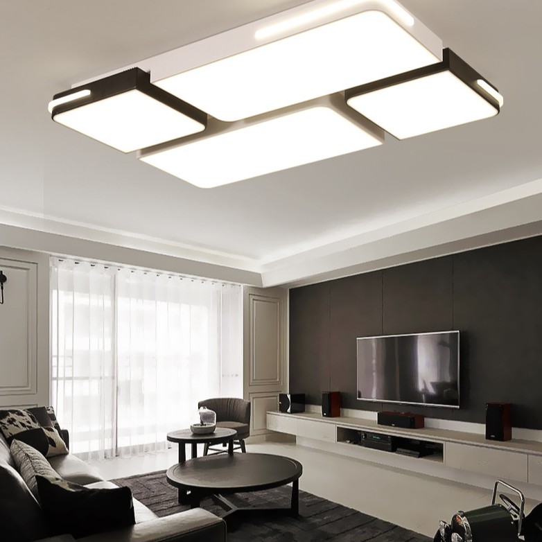 Đèn Trần Led Chữ Nhật Hiện Đại Thích Hợp Cho Phòng Khách