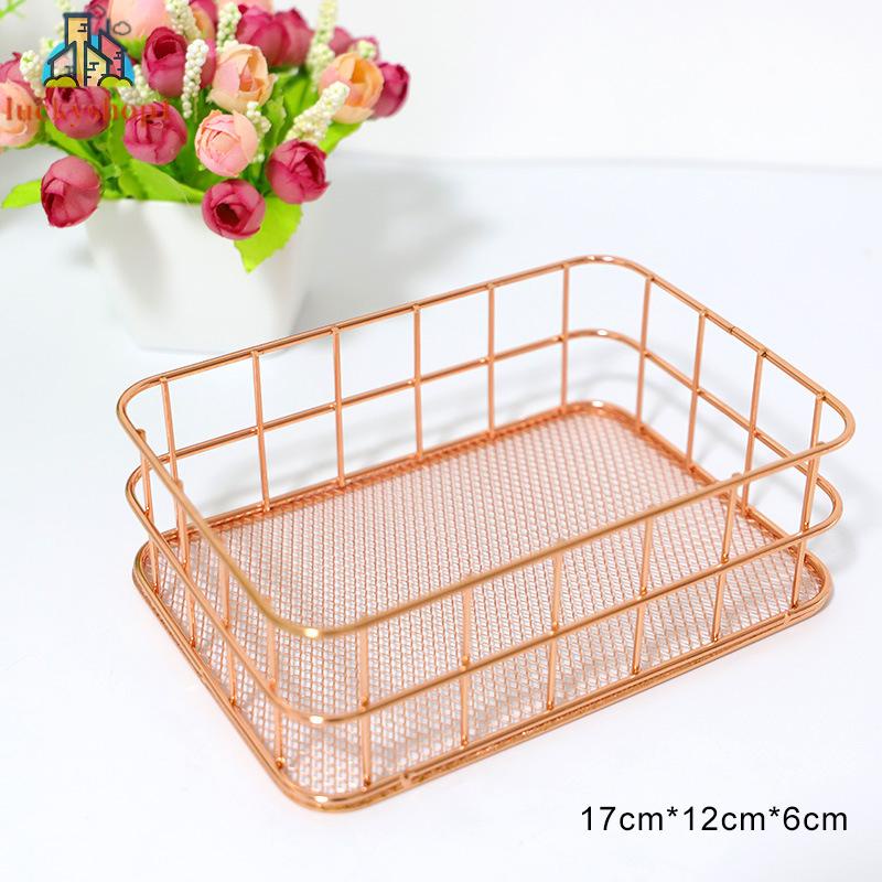 Rổ Lưới Sắt Đựng Bút Để Bàn Phong Cách Bắc Âu