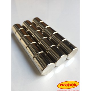 Nam châm đất hiếm NdFeB Ø 20x20mm, nam châm trắng siêu cường