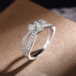 Nhẫn iFIT Hình Nơ Đính Đá Zircon Xinh Xắn