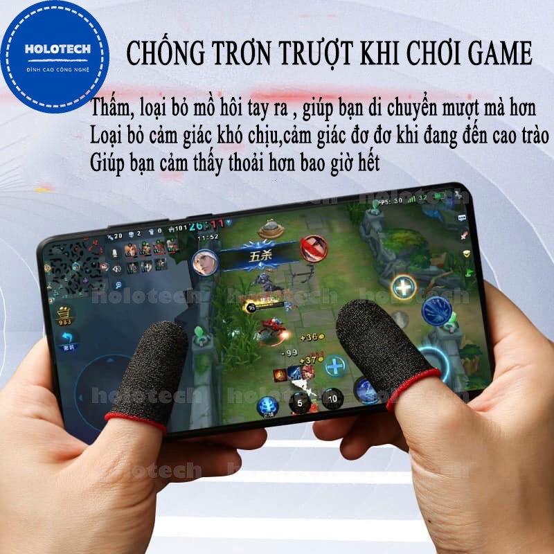 Găng tay chơi game Mobile, Bao tay Chống mồ hôi tay, Tăng độ nhạy cảm ứng