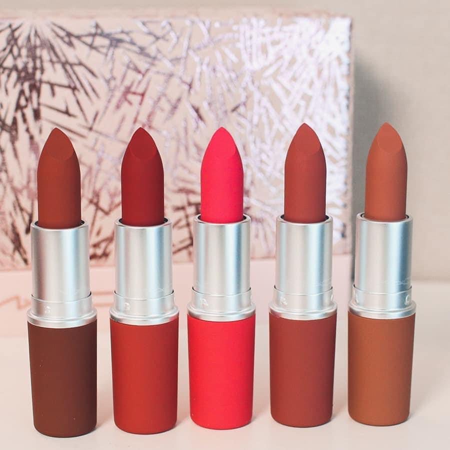 Set 5 Son MAC Showstopper Powder Kiss Lipstick Set | BigBuy360 - bigbuy360.vn