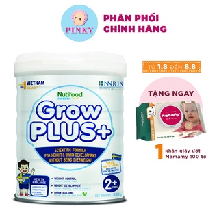 Sữa bột nutifood growplus+ hộp 850gr