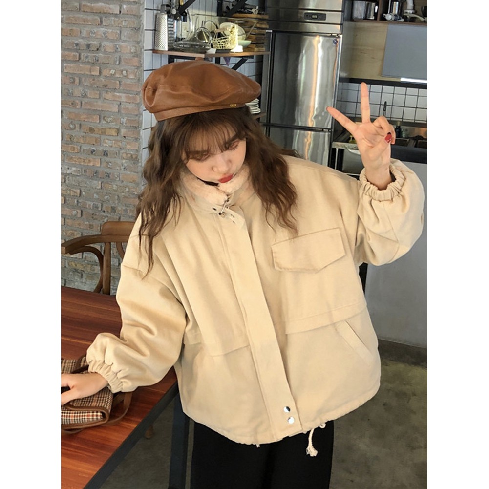 [ẢNH THẬT] Áo khoác kaki nữ lót lông | BigBuy360 - bigbuy360.vn