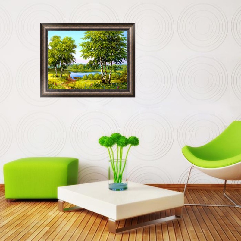 Tranh Thêu Chữ Thập Đính Đá Kim Cương 5D DIY Hình Vẽ Phong Cảnh