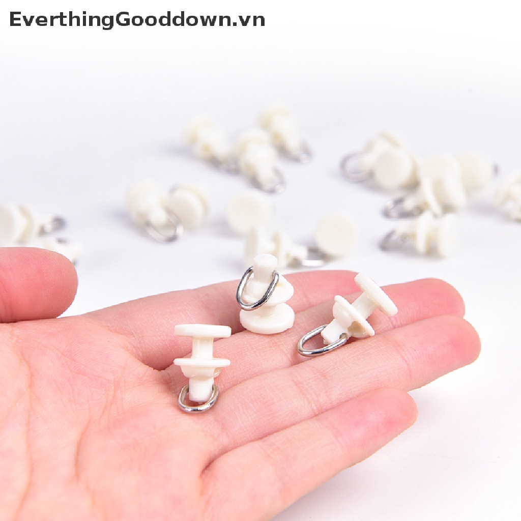 Everthingooddown Set 20 Móc Treo Rèm Có Con Lăn