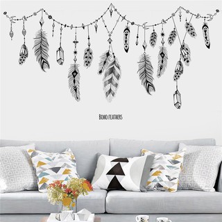 Có thể tháo rời Feather Pattern Wall Mural Art Home Sticker