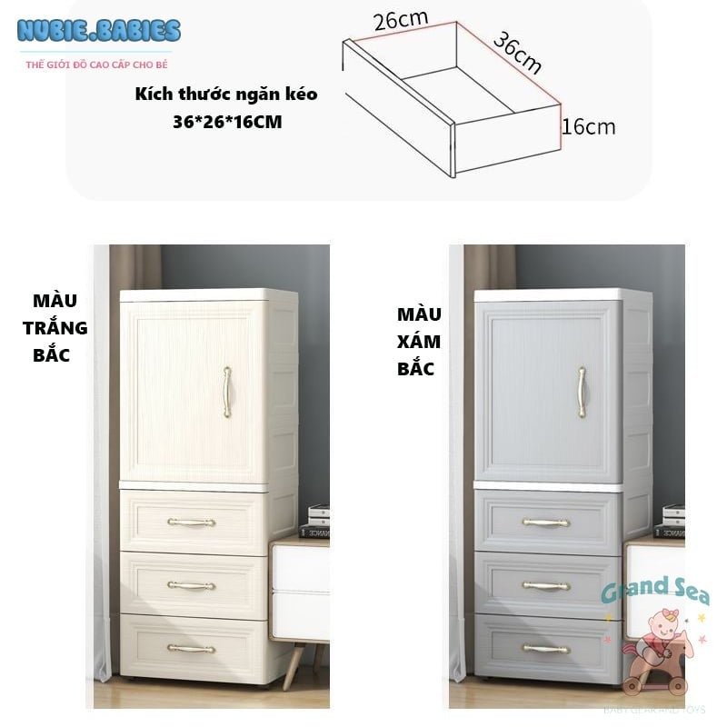 Tủ quần áo trẻ em 5 tầng, tủ nhựa đựng đồ em bé