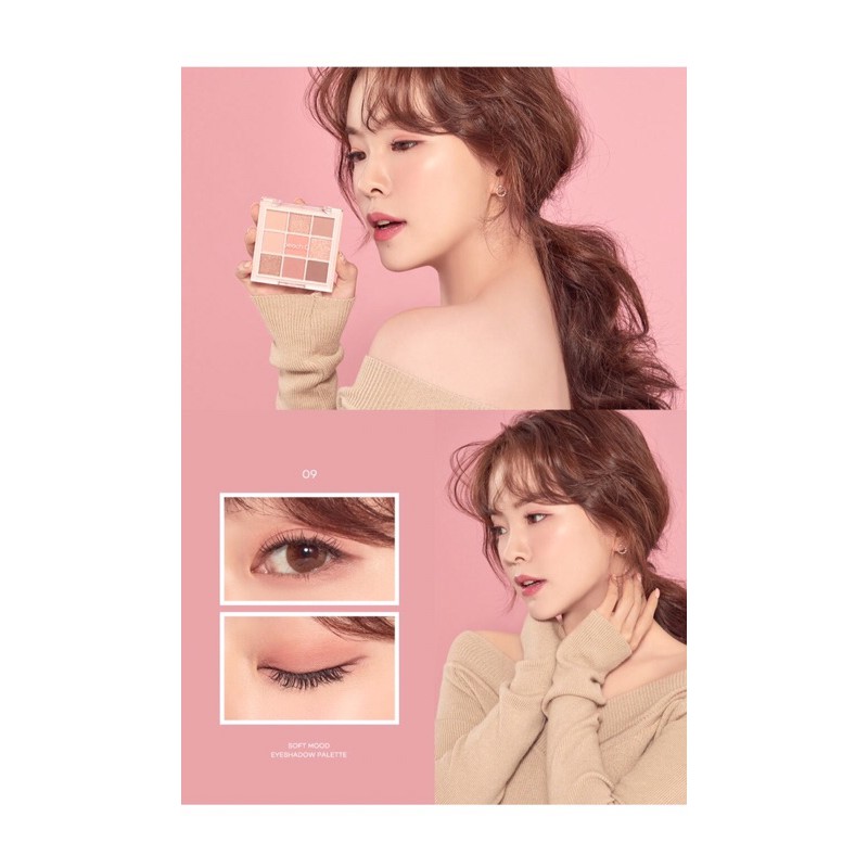 Phấn mắt 9 màu Peach C Soft Mood Eyeshadow Palette