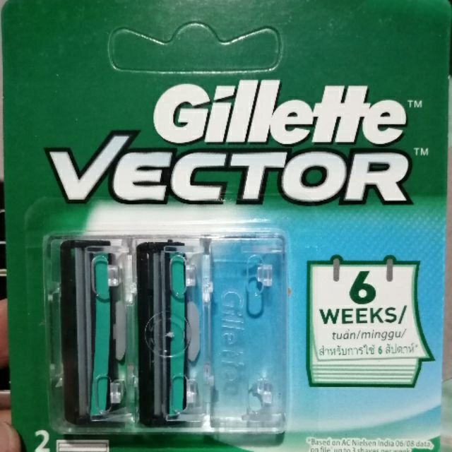 DAO CẠO RÂU 2 LƯỠI GILLETTE VECTOR ( CÓ LƯỠI THAY THẾ )