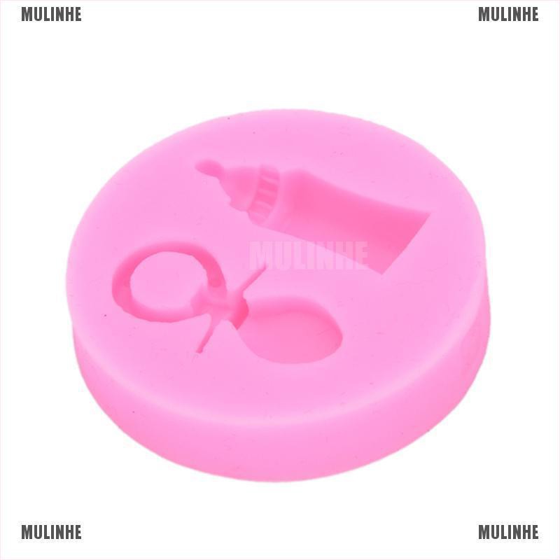 1 Khuôn Silicone Tạo Hình Bình Sữa Em Bé Trang Trí Bánh