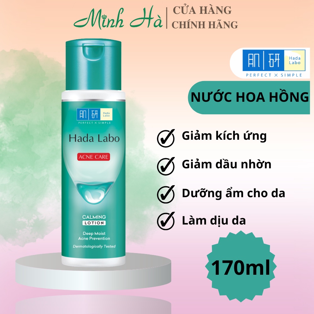 Nước hoa hồng Hada Labo Acne Care 170ml dành cho da mụn, da nhạy cảm