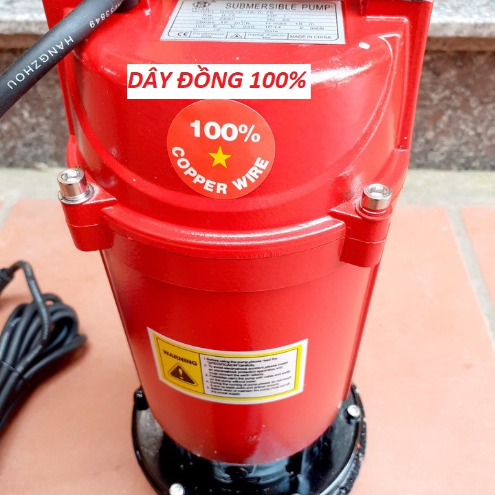 Máy bơm nước chìm,máy bơm nước 100% dây đồng  750W  (1 ngựa)