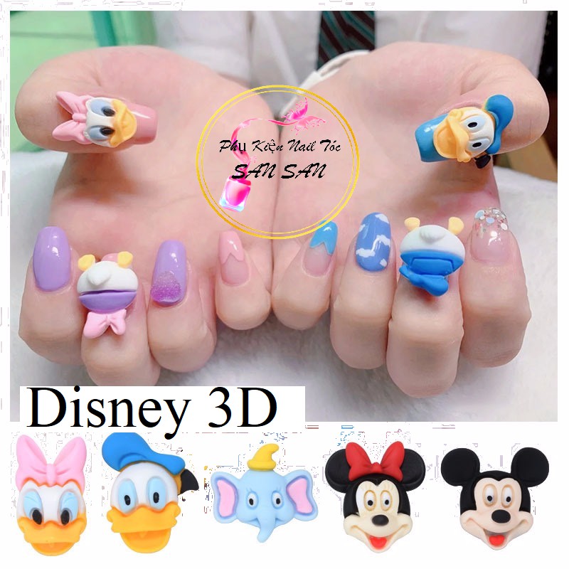 Disney 3D Trang Trí Móng (Set Đầu và Thân)
