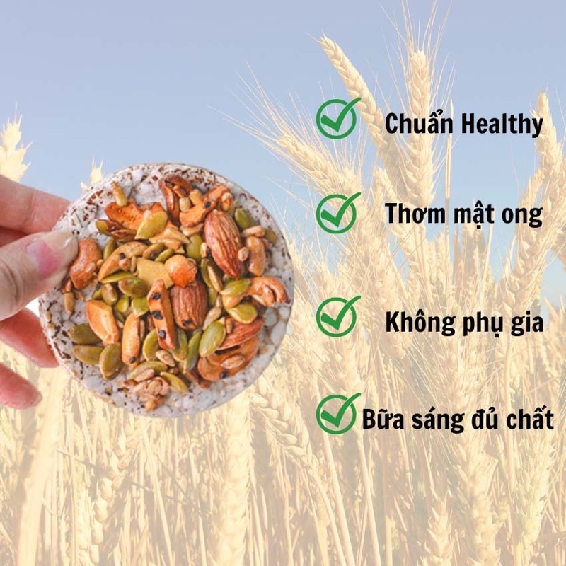 BÁNH GẠO LỨT MIX HẠT NƯỚNG MẬT ONG HỦ 250g