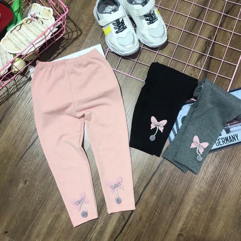 Set 3 quần legging trơn cho bé