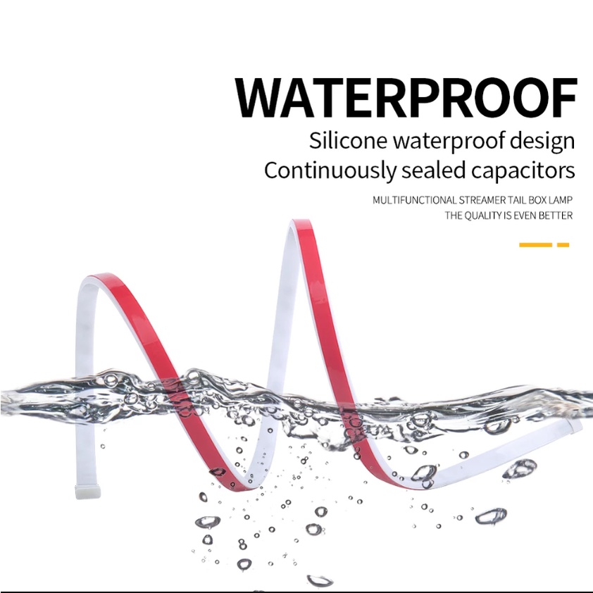 Dây Đèn LED Cảnh Báo 1.2M 1.5M 4- 12V Đa Năng Gắn Đuôi Xe Hơi