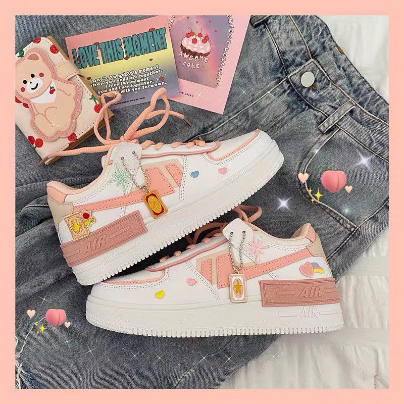 giày sneaker sakura hồng