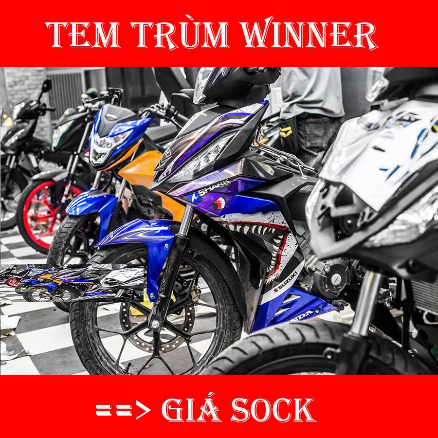 Tem Trùm Xe Winner Cá Mập