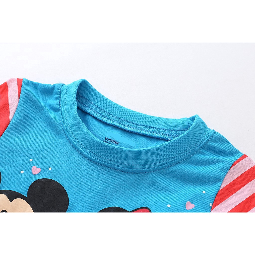 Bộ Đồ Ngủ In Hình Chuột Minnie Xinh Xắn Cho Bé Gái