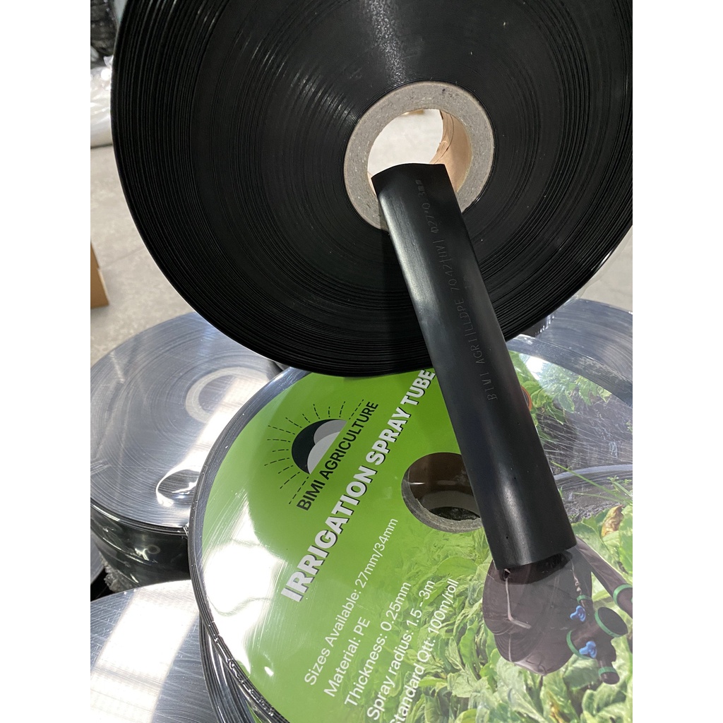 Ống tưới phun mưa phi 21 (dày 0,3mm) - đục 3 lỗ chéo - 100m/cuộn