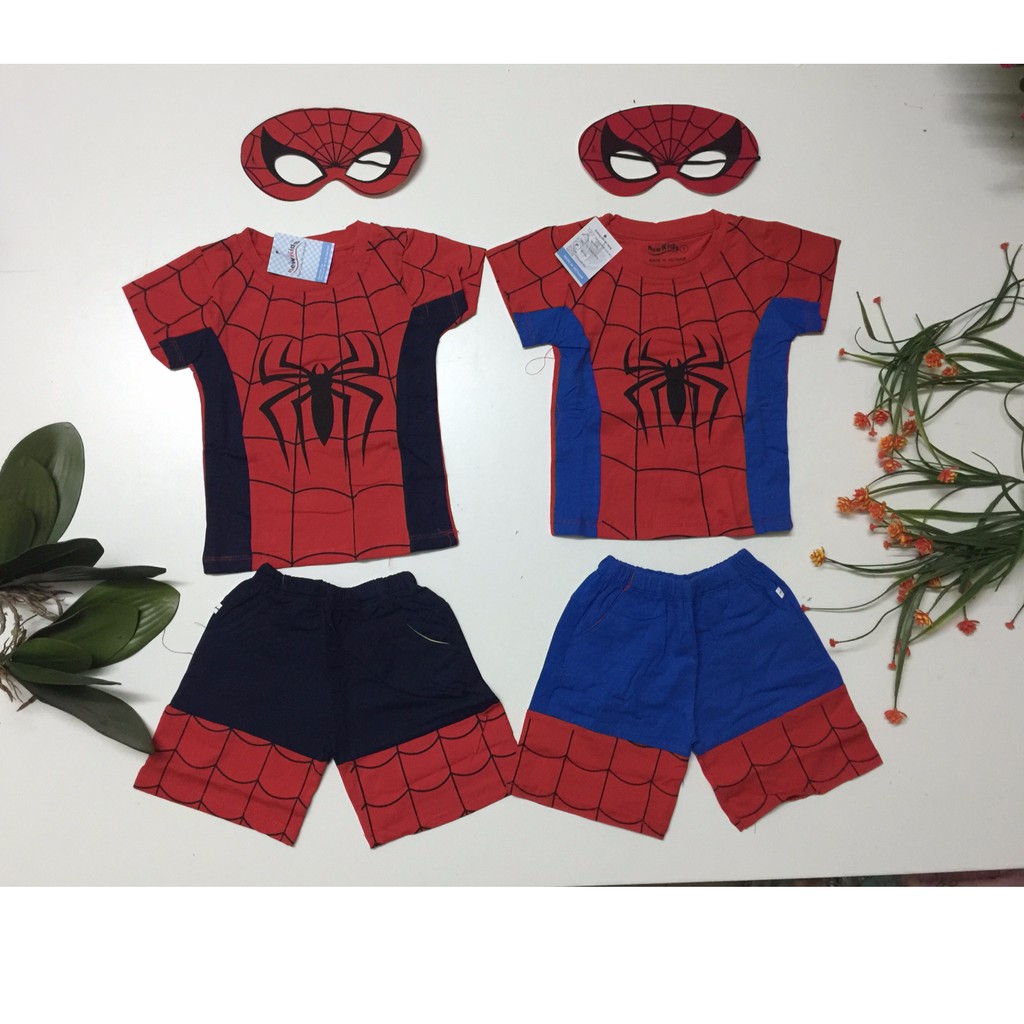 Bộ quần áo bé trai người nhện SpiderMan cho bé trai từ 1-12T BTMH17 (Ko mặt nạ)