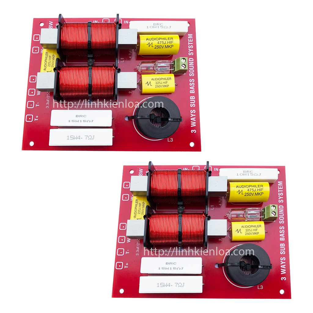 Mạch phân tần Palax full đôi PA-108W Dùng cho Loa Karaoke, Loa công suất lớn, Loa sân khấu - Ngõ ra 02 Bass + 01 Treble