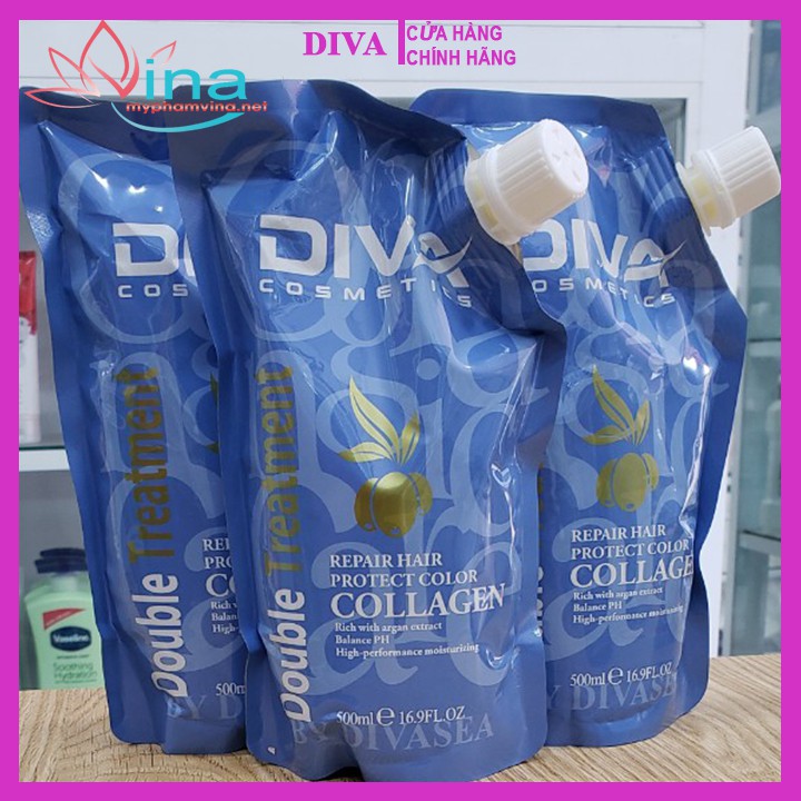 Hấp ủ tóc siêu mượt  DIVA Cosmetics Collagen 500ml